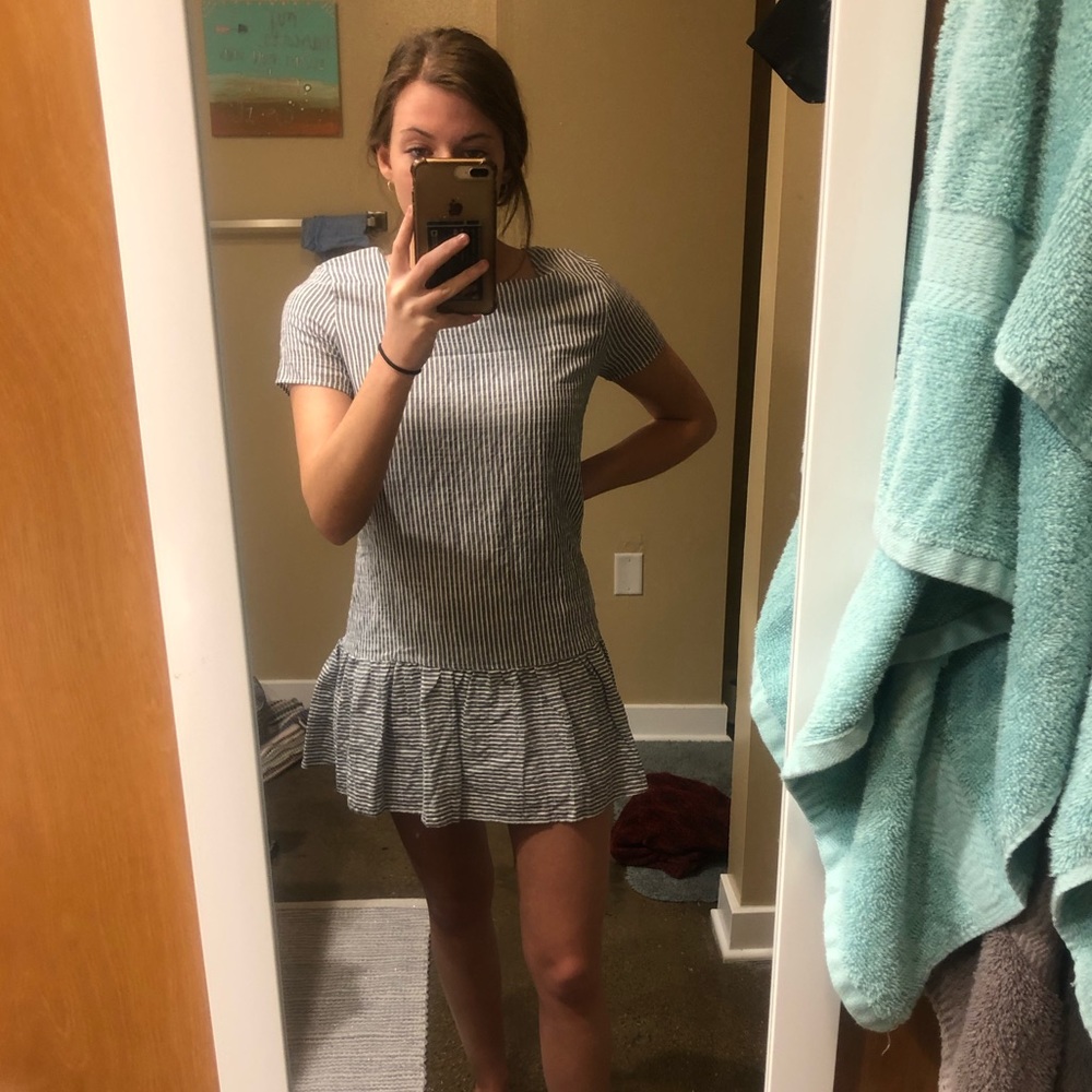 Linen Ruffle Dress